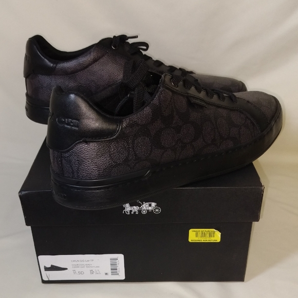 Coach Men's Black Patterned Sneakers - Picture 1 of 7